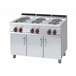 RM GASTRO Electric Cooker with 6 Round Hot Plates and Cupboard, 15,6 kW RM GASTRO Electric Cooker with 6 Round Hot Plates and Cupboard, 15,6 kW