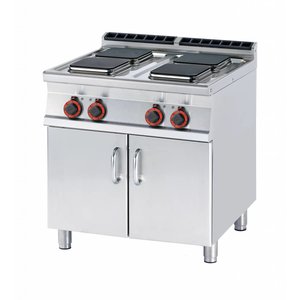RM GASTRO Electric Cooker with 4 Square Hotplates and Cupboard, 10,4 kW RM GASTRO Electric Cooker with 4 Square Hotplates and Cupboard, 10,4 kW