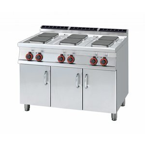 RM GASTRO Electric Cooker with 6 Square Hot Plates and Cupboard, 15,6 kW RM GASTRO Electric Cooker with 6 Square Hot Plates and Cupboard, 15,6 kW