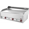 RedFox Countertop Electric Griddle Smooth, Chromed, 3 Heating Zones, 9 kW, 400V