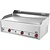 RedFox Countertop Electric Griddle Smooth, Chromed, 3 Heating Zones, 9 kW, 400V