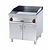 RM GASTRO Electric Griddle ﻿760 x 680 mm, Ribbed, 2 Heating Zones, 15 kW, 400V on Cabinet Base