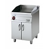 RM GASTRO Elektryczna płyta grillowa 560 x 510 mm, ryflowana, 7,4 kW, 400V na podstawie z szafką