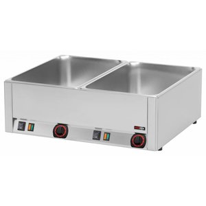 RedFox Countertop Electric Bain Marie, 1-Chamber, 2 x GN 1/1, 3 kW