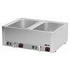 RedFox Countertop Electric Bain Marie, 2-Chamber with Drain Tap, 2 x GN 1/1, 3 kW