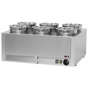 RedFox Podgrzewacz elektryczny do zup z kociołkami 6x4,5 l BM-06W RedFox Podgrzewacz elektryczny do zup z kociołkami 6x4,5 l BM-06W