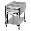 RM GASTRO Mobile Electric Bain Marie, 2-Chamber with Drain Tap, GN 1/1, 1,4 kW