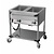 RM GASTRO Mobile Electric Bain Marie, 2-Chamber with Drain Tap, GN 1/1, 1,4 kW