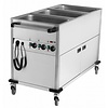 RM GASTRO Bemar elektryczny 3-komorowy, GN 1/1, jezdny z kranem spustowym, 2,1 kW