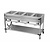 RM GASTRO Mobile Electric Bain Marie, 4-Chamber with Drain Tap, GN 1/1, 2,8 kW