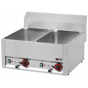 RedFox Countertop Electric Bain Marie, 2-Chamber with Drain Tap, GN 1/1, 3 kW RedFox Countertop Electric Bain Marie, 2-Chamber with Drain Tap, GN 1/1, 3 kW