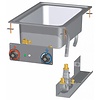 RM GASTRO Water Built-in Electric Bain Marie, 1-Chamber with Drain Valve, GN 1/2 + GN 1/3, 1,1 kW