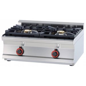 RM GASTRO Countertop Gas Wok Cooker z 2 Burners, 17 kW