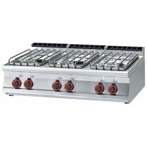 RM GASTRO Countertop Gas Cooker with 6 Burners, 35 kW RM GASTRO Countertop Gas Cooker with 6 Burners, 35 kW