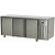 RM GASTRO Tripple Door Refrigerated Table with Splashback 420 L, from -2 °C to 8 °C, Side-Mounted Compressor