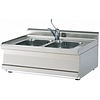RM GASTRO 2-Chamber Sink, 800x600x(h)280 mm with Battery