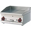 RM GASTRO Countertop Gas Griddle 595 x 450 mm, Smooth, Superchromed, 2 Heating Zones, 9 kW