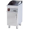 RM GASTRO Gazowa płyta grillowa 360 x 510 mm, gładka, superchromowana, 7 kW na podstawie z szafką
