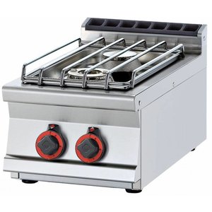 RM GASTRO Countertop Gas Cooker with 2 Burners, 13 kW