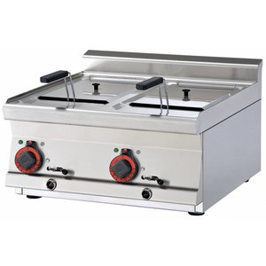 RM GASTRO 2-Tank Countertop Electric Fryer 2 x 10 L, 7,15 kW + 7,15 kW