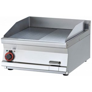 RM GASTRO Countertop Electric Griddle 560 x 510 mm, Smooth/Ribbed, Superchromed, 7,4 kW, 400V RM GASTRO Countertop Electric Griddle 560 x 510 mm, Smooth/Ribbed, Superchromed, 7,4 kW, 400V