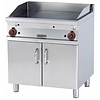 RM GASTRO Gas Griddle 760 x 510 mm, Smooth, 2 Heating Zones, 14 kW on Cabinet Base