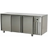 RM GASTRO Tripple Door Refrigerated Table with Splashback and Sink 420 L, from -2 °C to 8 °C, Side-Mounted Compressor
