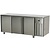 RM GASTRO Tripple Door Refrigerated Table with Splashback and Sink 420 L, from -2 °C to 8 °C, Side-Mounted Compressor