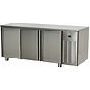RM GASTRO Tripple Door Freezer Table with Splashback 420 L, from -24 °C to -18 °C, Side-Mounted Compressor