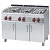 RM GASTRO Gas Cooker with 6 Burners and Cupboard, 35 kW