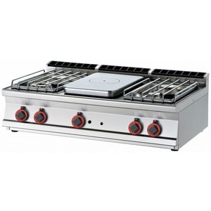 RM GASTRO Countertop Cast-Iron Gas Cooker with 4 Burners and Cooking Hob, 29 kW RM GASTRO Countertop Cast-Iron Gas Cooker with 4 Burners and Cooking Hob, 29 kW