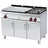 RM GASTRO Cast-Iron Gas Cooker with 2 Burners and 1  Hot Plate and Cupboard, 25 kW