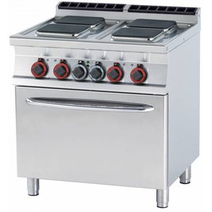 RM GASTRO Electric Cooker with 4 Square Hotplates and Electric Oven GN 2/1, 15,4 kW RM GASTRO Electric Cooker with 4 Square Hotplates and Electric Oven GN 2/1, 15,4 kW
