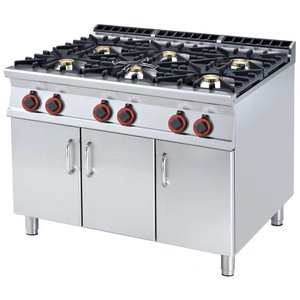 RM GASTRO Gas Cooker with 6 Burners and Cupboard, 45 kW RM GASTRO Gas Cooker with 6 Burners and Cupboard, 45 kW