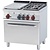 RM GASTRO Cast-Iron Gas Cooker with 2 Burners and 1  Hot Plate, Static Electric Oven GN 2/1, 25 kW