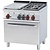 RM GASTRO Cast-Iron Gas Cooker with 2 Burners and 1  Hot Plate, Static Gas Oven GN 2/1, 27,3 kW
