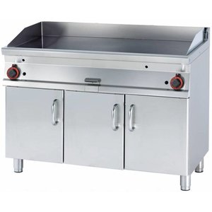 RM GASTRO Gas Griddle 1160 x 510 mm, Smooth, 2 Heating Zones, 21 kW on Cabinet Base RM GASTRO Gas Griddle 1160 x 510 mm, Smooth, 2 Heating Zones, 21 kW on Cabinet Base