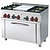 RM GASTRO Gas Cooker with 4 Burners and Cooking Hob, Gas Oven GN 1/1, 27,5 kW