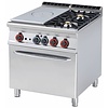 RM GASTRO Cast-Iron Gas Cooker with 2 Burners and 1  Hot Plate, Gas Oven GN 2/1, 32,5 kW