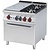 RM GASTRO Cast-Iron Gas Cooker with 2 Burners and 1  Hot Plate, Electric Oven GN 2/1, 30,7 kW