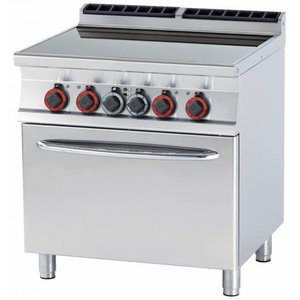 RM GASTRO Ceramic Electric Cooker with 4 Heating Zones and Electric Oven GN 2/1, 15 kW RM GASTRO Ceramic Electric Cooker with 4 Heating Zones and Electric Oven GN 2/1, 15 kW