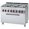 RM GASTRO Gas Cooker with 6 Burners, CupBoard and Gas Oven GN 1/1, 46 kW