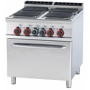 RM GASTRO Electric Cooker with 4 Hot Plates and Electric Convection Oven GN 2/1, 22,7 kW