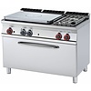 RM GASTRO Cast-Iron Gas Cooker with 2 Burners and 1  Hot Plate and Static Gas Oven GN 1/1, 36 kW