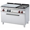 RM GASTRO Cast-Iron Gas Cooker with 2 Burners and 1  Hot Plate and Gas Oven GN 1/1, 25 kW