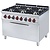 RM GASTRO Gas Cooker with 6 Burners, CupBoard and Gas Oven GN 1/1, 58 kW