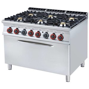 RM GASTRO Gas Cooker with 6 Burners and Electric Oven GN 1/1, 54,2 kW RM GASTRO Gas Cooker with 6 Burners and Electric Oven GN 1/1, 54,2 kW