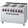 RM GASTRO Electric Cooker with 6 Square Hotplates and Electric Oven GN 1/1, 22,5 kW RM GASTRO Electric Cooker with 6 Square Hotplates and Electric Oven GN 1/1, 22,5 kW