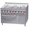 RM GASTRO Gas Water Cooker z 6 palnikami, Cupboard and Static Gas Oven GN 2/1, 50,5 kW