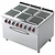 RM GASTRO Electric Cooker with 6 Hot Plates and an Electric Oven GN 1/1, 33,2 kW